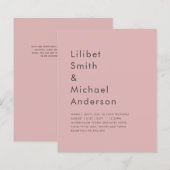 Dusty Rose Pink Wedding (Vorne/Hinten)