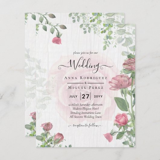 Dusty Rose Pink Wedding (Vorne/Hinten)