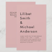 Dusty Rose Pink Wedding (Vorne/Hinten)