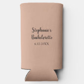 Dusty Rose Pink Wedding Junggeselinnen-Abschied Gi Selters Dosenkühler (Rückseite)