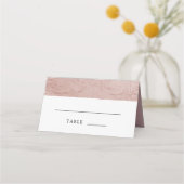 Dusty Rose Pink Wedding Platzkarte (Vorderseite)