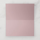 Dusty Rose Pink Wedding Platzkarte (Innenseite Aufgefaltet)