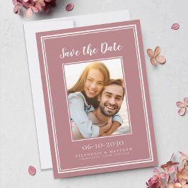 Dusty Rose Pink Wedding Verlobung Picture Save The Date