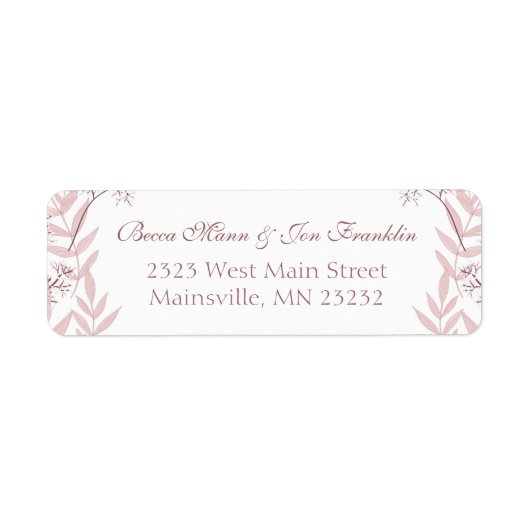 Dusty Rose Pink Wedding Vintag Botanisch (Vorne)