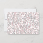 Dusty Rose Pink Wedding Vintag Botanisch Einladung (Rückseite)