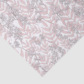 Dusty Rose Pink Wedding Vintag Botanisch Seidenpapier (Ausschnitt)