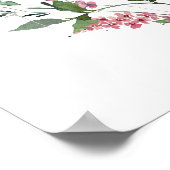 Dusty Rose Pink Wildblumen Hochzeitssymbol Poster (Ecke)