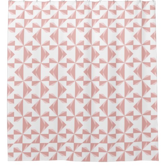 Dusty Rose Pinwheel Duschvorhang (Vorderseite)
