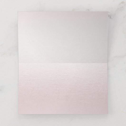 Dusty Rose Platzkarte (Innenseite Aufgefaltet)