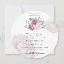 Dusty Rose Plum Peony Floral Wedding