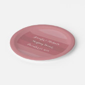 Dusty Rose Polterabend oder Anniversary Party Pappteller (Schrägansicht)