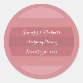 Dusty Rose Polterabend oder Anniversary Party Runder Aufkleber