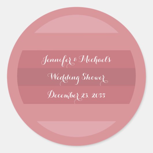 Dusty Rose Polterabend oder Anniversary Party Runder Aufkleber (Vorderseite)