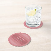 Dusty Rose Polterabend oder Anniversary Party Untersetzer (Vor Ort)