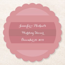 Dusty Rose Polterabend oder Anniversary Party Untersetzer