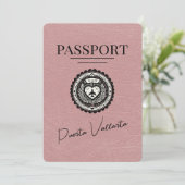 Dusty Rose Puerta Vallarta Reisepass Save the Date (Stehend Vorderseite)