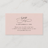 Dusty Rose QR Code Website Hochzeiten RSVP Cards Visitenkarte (Vorderseite)
