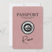 Dusty Rose Reno Passport Save the Date (Vorderseite)