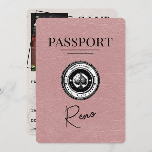 Dusty Rose Reno Passport Save the Date