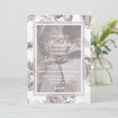 Dusty Rose rosa Brautpaare Einladung (Stehend Vorderseite)