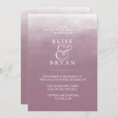 Dusty Rose Rosa Einfache Moderne Elegante Hochzeit Einladung (Vorne/Hinten)