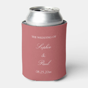 Dusty Rose Rosa Gastgeschenk Hochzeit kann kühler Dosenkühler