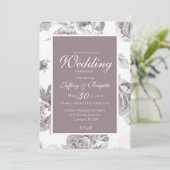 Dusty Rose rosa Hochzeitsankündigung Ankündigung (Stehend Vorderseite)