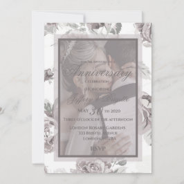 Dusty Rose rosa individuelles Jubiläumspaar Foto Ankündigung