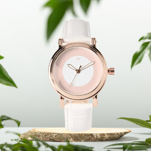 Dusty Rose rosa Initialen personalisiert eWatch Armbanduhr