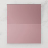 Dusty Rose Rosa Minimalistisch 1 Hochzeit Platzkarte (Innenseite Aufgefaltet)