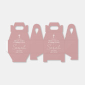 Dusty Rose Rosa Minimalistisch Erste Heilige Kommu Geschenkschachtel (Ungefaltet)