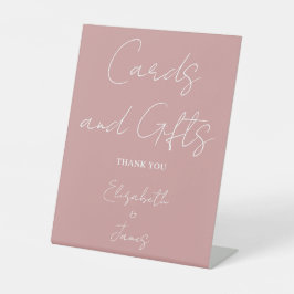 Dusty Rose Rosa Minimalistische Skriptkarten und G Sockelschild