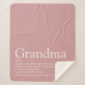 Dusty Rose Rosa Oma Definition Sherpadecke (Vorderseite)