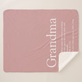 Dusty Rose Rosa Oma Definition Sherpadecke (Vorderseite (Horizontal))