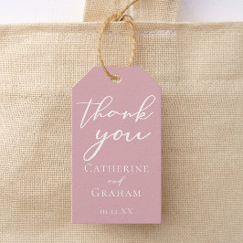 Dusty Rose Rosa Personalisiert Romantische Hochzei Geschenkanhänger