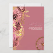 Dusty Rose Rosa Rodelbahn mit Aussicht Einladung (Rückseite)