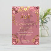 Dusty Rose Rosa Rodelbahn mit Aussicht Einladung (Stehend Vorderseite)