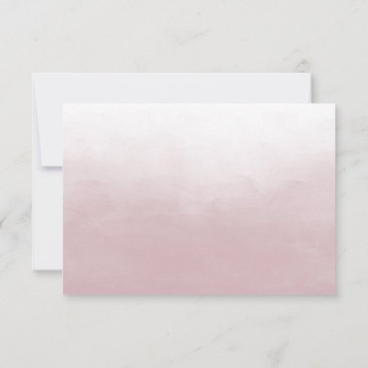 Dusty Rose Rosa Rosa Blüte Save the Date (Rückseite)