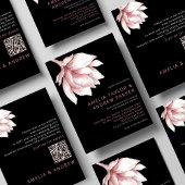 Dusty Rose Rosa Wasserfarbe Elegante Moderne Hochz Einladung