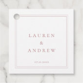 Dusty Rose Roush Minimalistisch Modernes Geschenk Geschenkanhänger (Vorderseite)