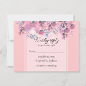 Dusty Rose RSVP Karte (Vorderseite)