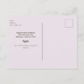 Dusty Rose Rustic Baby Es ist kalte Dusche Postkarte (Rückseite)