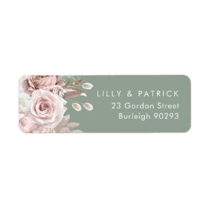 Dusty Rose & Sage, Brautjungfer Hochzeit Rücksende