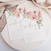 Dusty Rose & Sage Floral Wedding Einladung