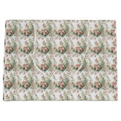 Dusty Rose Sage Green Floral Bridal Kinderdusche Große Geschenktüte (Vorderseite)