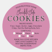 Dusty Rose Schokolade Cookies Hütte Sticker (Vorderseite)