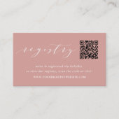 Dusty Rose Script Bridal oder Baby Shower Registry Begleitkarte (Vorderseite)