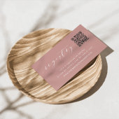 Dusty Rose Script Bridal oder Baby Shower Registry Begleitkarte