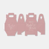 Dusty Rose Script Calligraphy Brautparty Bevorzugu Geschenkschachtel (Ungefaltet)