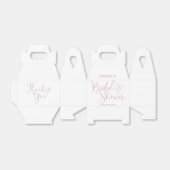 Dusty Rose Script Calligraphy Brautparty Bevorzugu Geschenkschachtel (Ungefaltet)